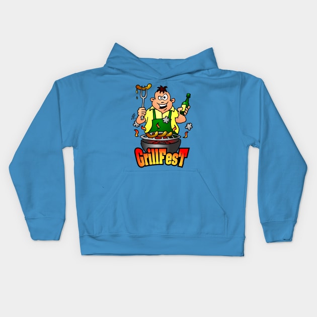 Grillfest Kids Hoodie by Cardvibes